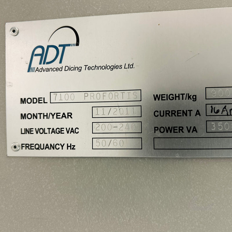 ADT 7100 ProFortis Precision Dicing Saw