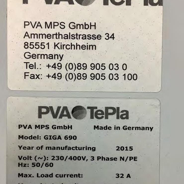 PVA TePla Giga 690 Microwave Plasma Cleaner