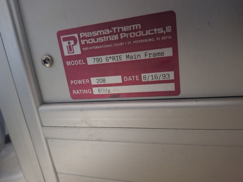 Plasmatherm 790 Series RIE (Reactive Ion Etcher)