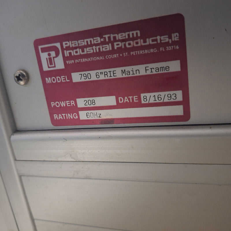 Plasmatherm 790 Series RIE (Reactive Ion Etcher)