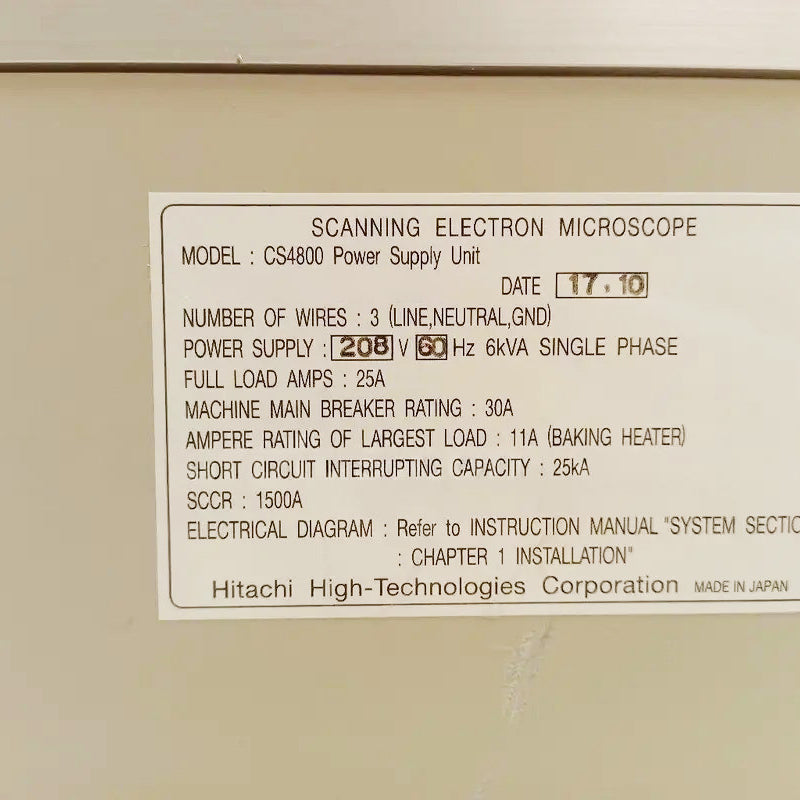 Hitachi CS 4800 CD-SEM (Critical Dimension Scanning Electron Microscope)