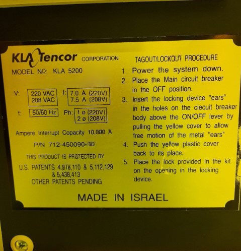 KLA 5200 XP Overlay Measurement