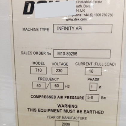 Dek Infinity APi Printer
