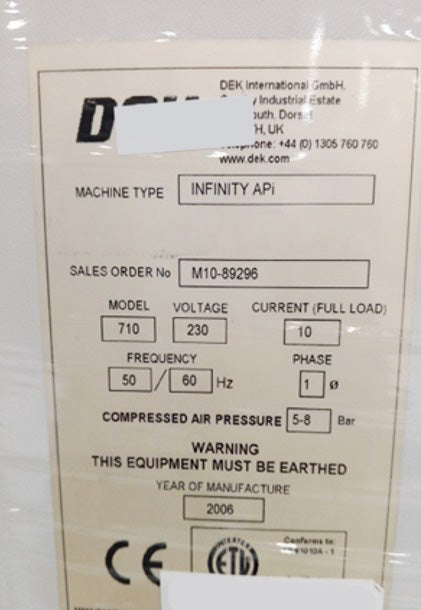 Dek Infinity APi Printer