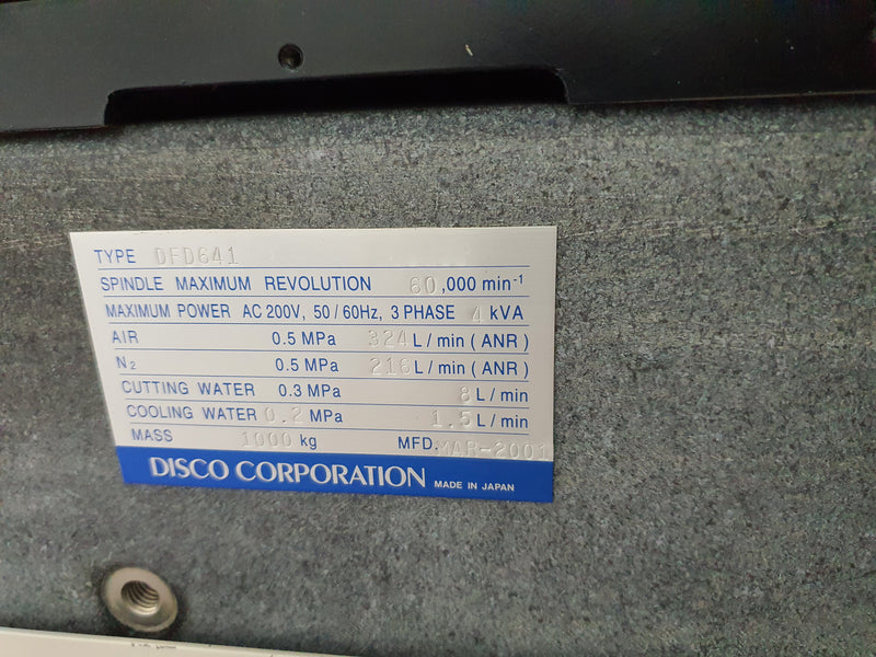 Disco DFD 641 Automatic Dicing Saw