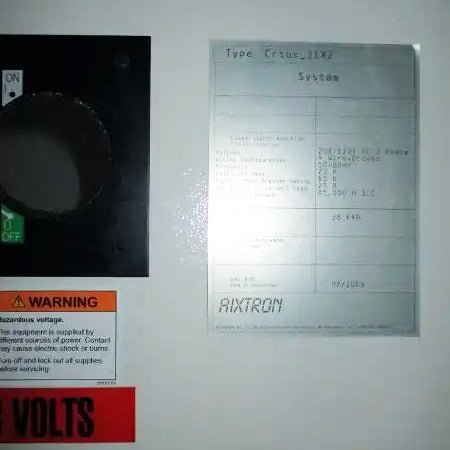 Aixtron Crius MOCVD (Metal Organic Chemical Vapor Deposition)
