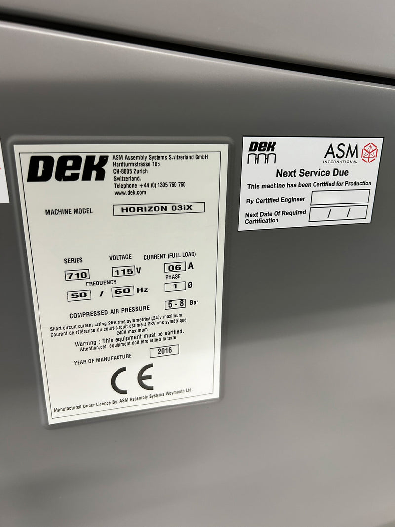 Dek Horizon 03 iX Screen Printer