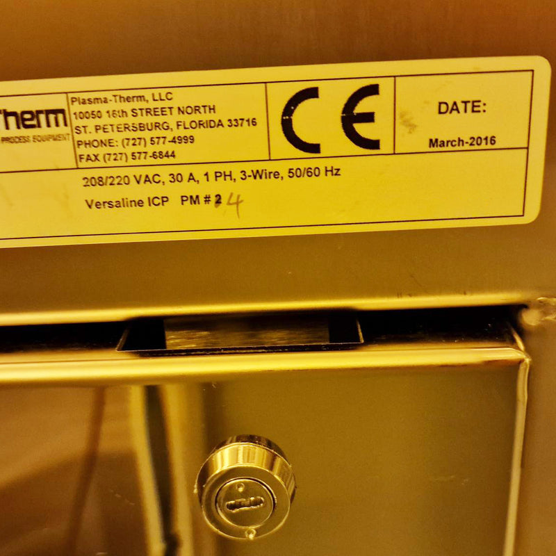 Plasmatherm Versaline VCX 600 ICP (Inductively Coupled Plasma)