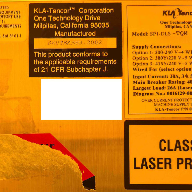 KLA Surfscan SP 1 DLS Particle Defect System