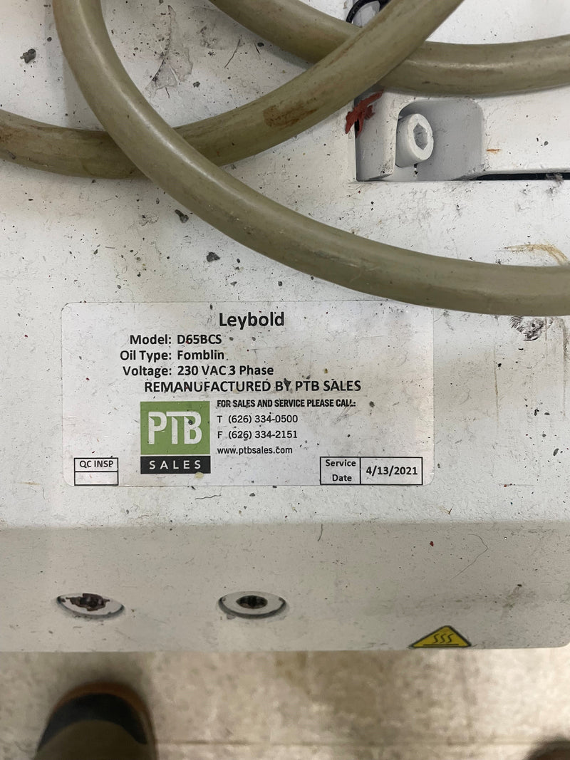 Leybold D 65 BCS Vacuum Pump