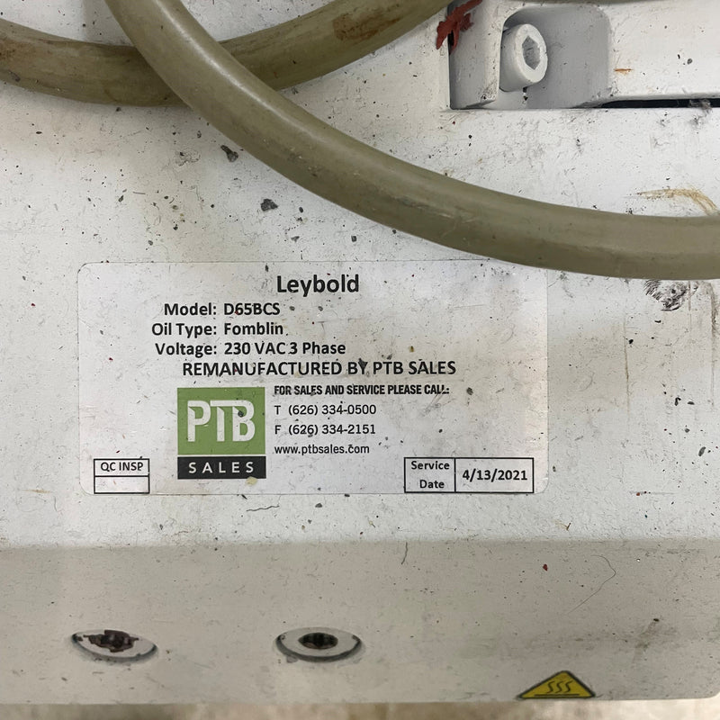 Leybold D 65 BCS Vacuum Pump