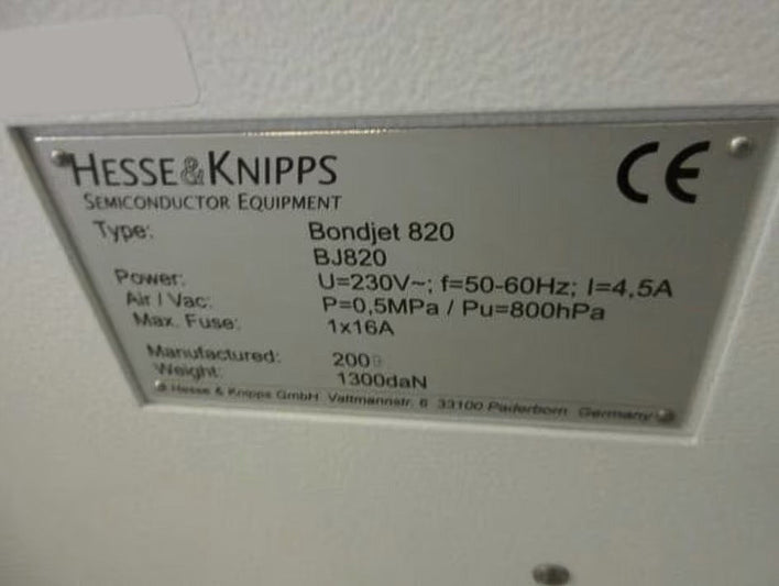 Hesse & Knipps (H&K) BJ 820 Wire Bonder
