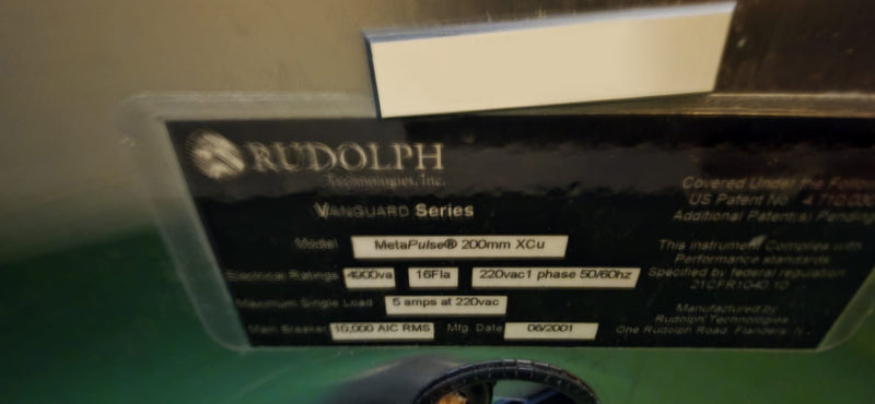 ONTO / Rudolph MetaPulse 200 Film Thickness Measurement System