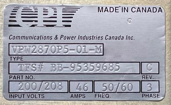 Varian XM 90 Sputtering System