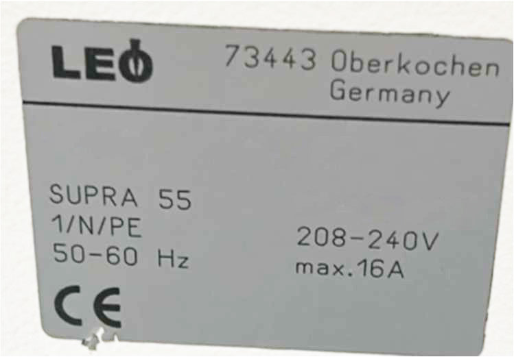 Zeiss Supra 55 SEM (Scanning Electron Microscope)