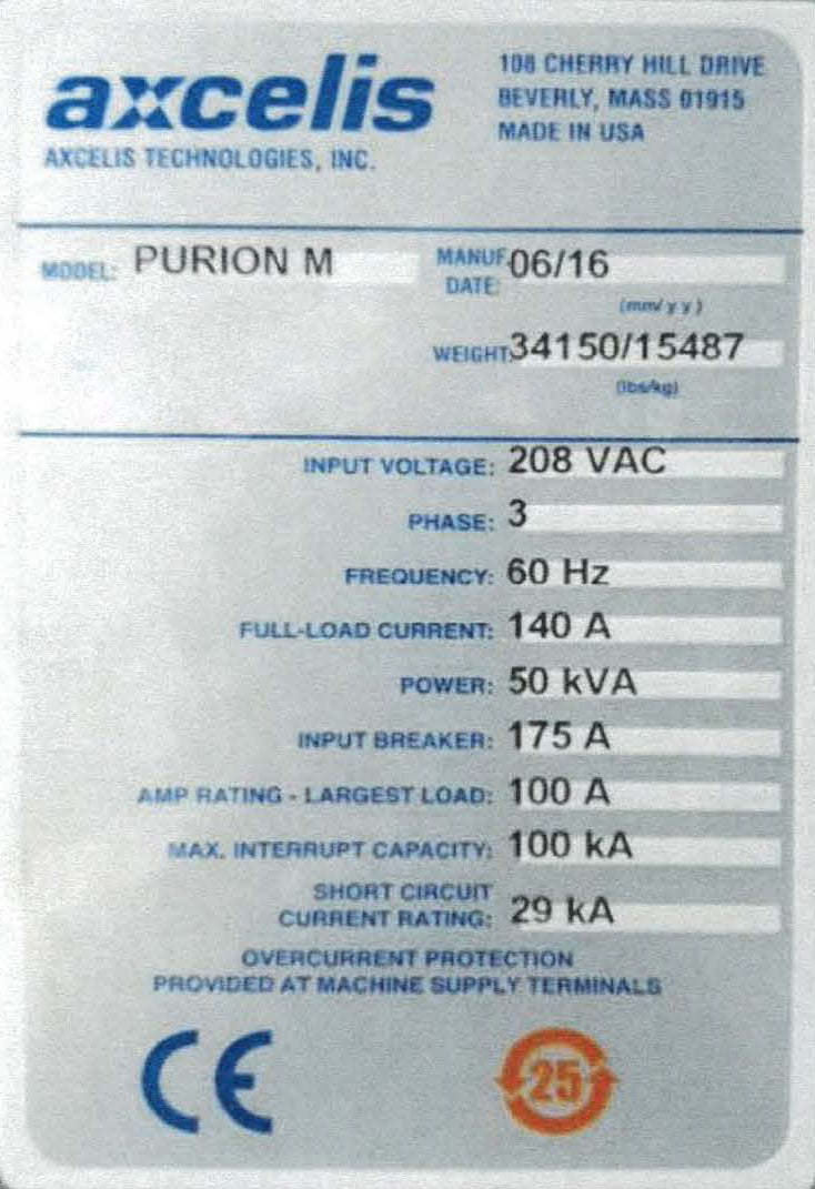 Axcelis Purion M Ion Implanter