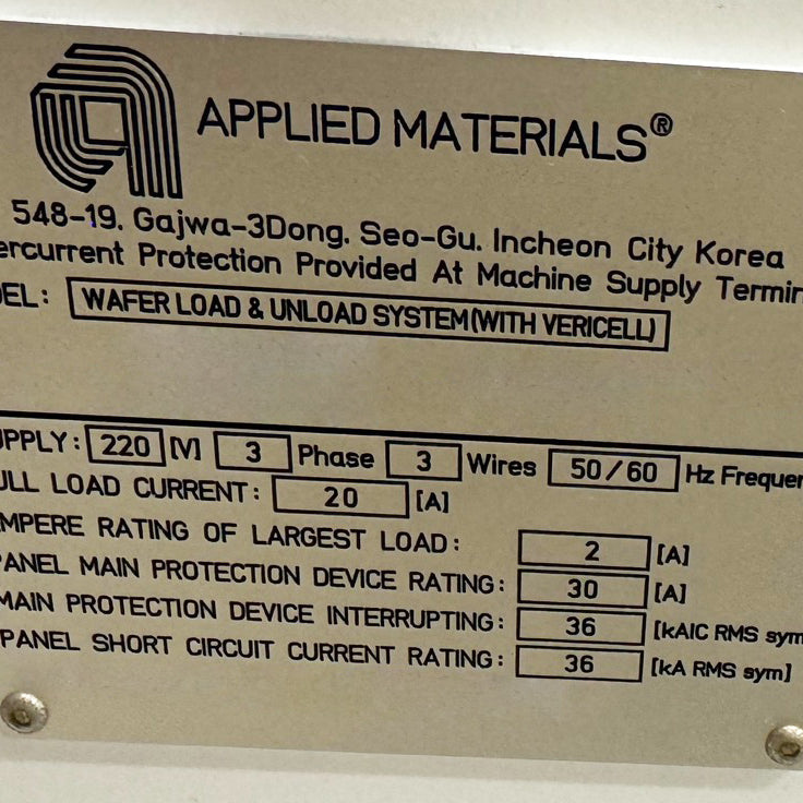 Applied Materials Vericell HT Wafer Inspecton