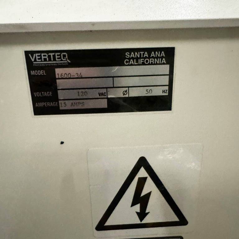 Verteq 1600 34 SRD (Spin Rinse Dryer)