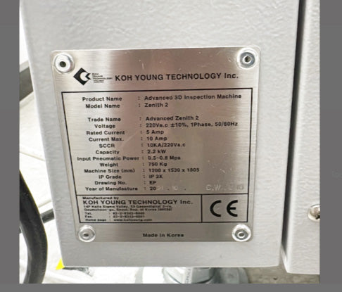 Koh Young Zenith 2 AOI