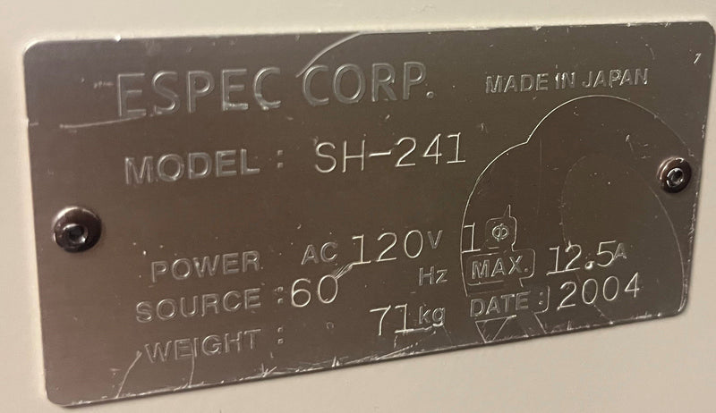 ESPEC SH 241 Environmental Chamber