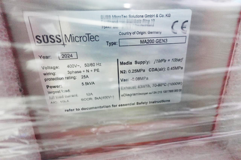SUSS MA 200 Gen 3 Mask Aligner