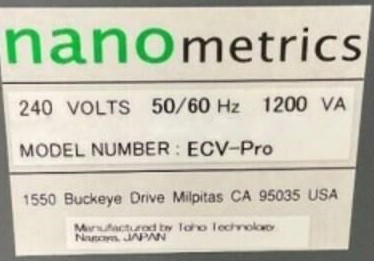 ONTO / Nanometrics ECV Pro Electrochemical Capacitance Voltage Profiler