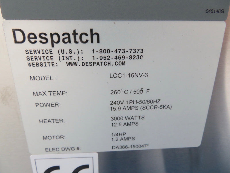 Despatch LCC 1-16 NV 3 Oven