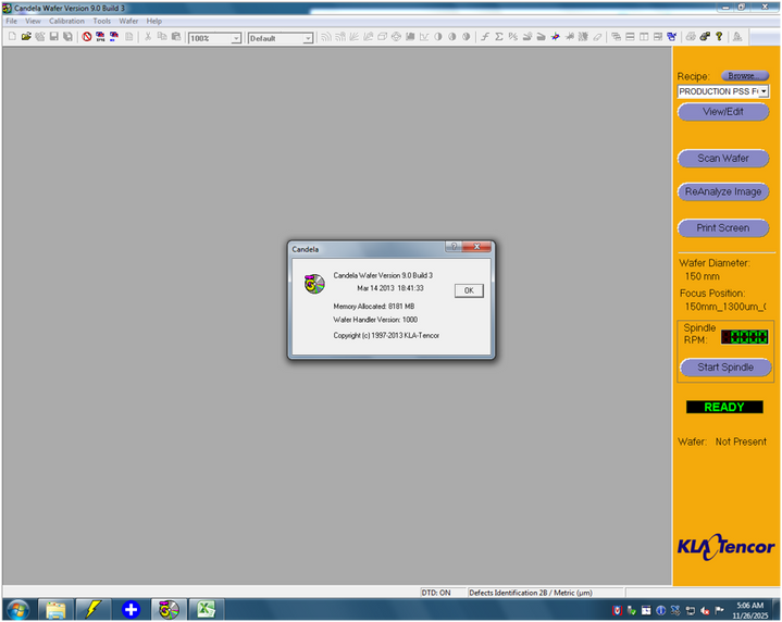 KLA Candela 8620 Wafer Inspection System