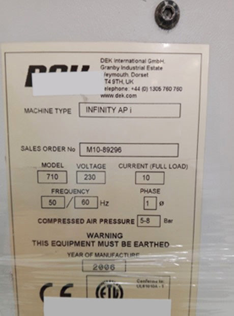 Dek Infinity APi Printer