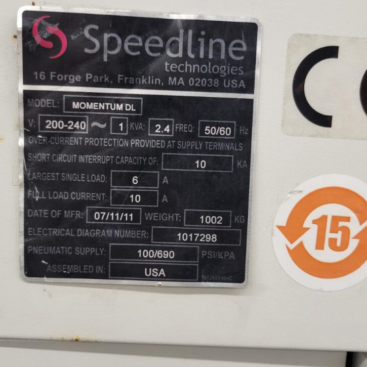 Speedline / MPM Monumentum DL Screen Printer