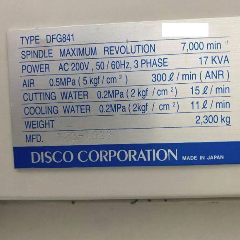 Disco DFG 841 Grinder / Lapper / Polisher