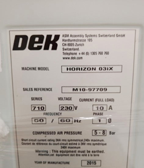 Dek Horizon 03 i X Screen Printer
