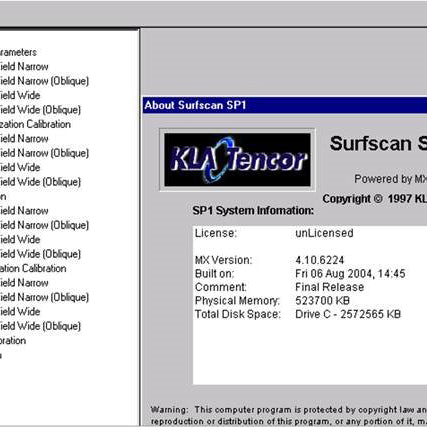 KLA Surfscan SP 1 TBI Particle Defect System