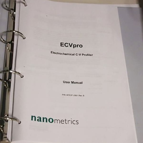 ONTO / Nanometrics ECV Pro Electrochemical Capacitance Voltage Profiler