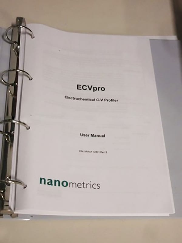 ONTO / Nanometrics ECV Pro Electrochemical Capacitance Voltage Profiler