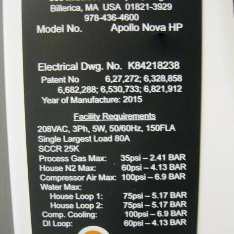 Tel NEXX Apollo Sputtering System