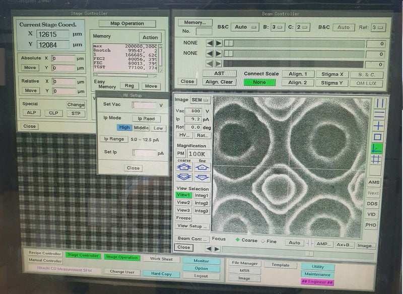 Hitachi S 8820 CD-SEM (Critical Dimension Scanning Electron Microscope)