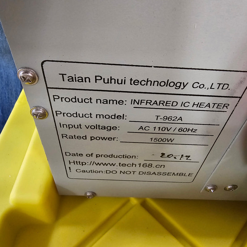 Taian Puhui T 962 A Infrared IC Heater
