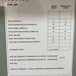 Tamco GR 1 Ring Main Unit (RMU)