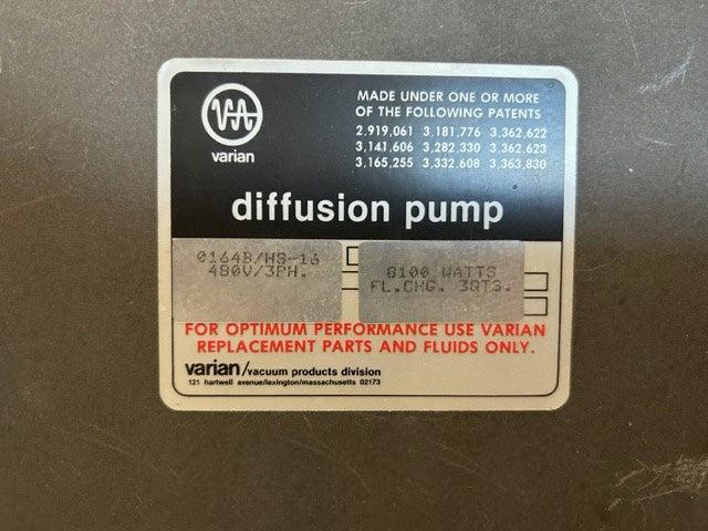 Varian HS 16 Diffusion Pump