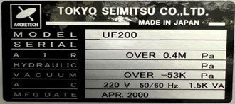 Accretech / TSK UF 200 Automatic Wafer Prober