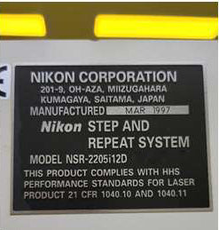 Nikon NSR 2205 i 12 D i-Line Stepper