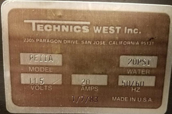 Technics PE II A Plasma Etcher