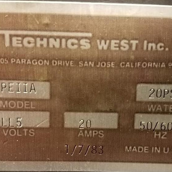 Technics PE II A Plasma Etcher