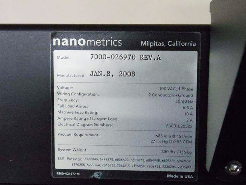 ONTO / Nanometrics 9010 Mask / Wafer Inspection