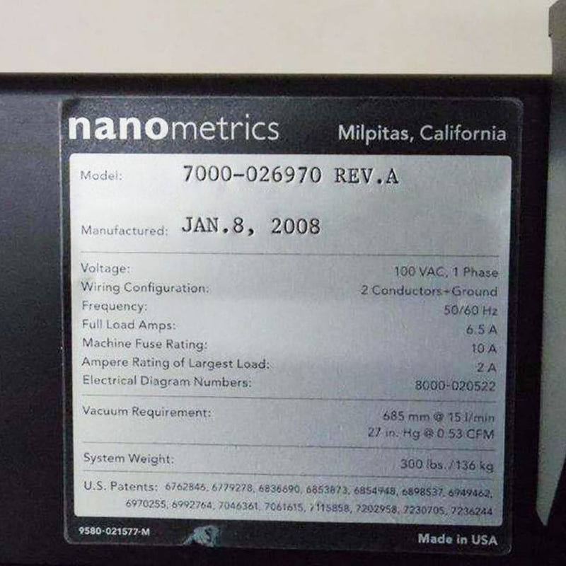 ONTO / Nanometrics 9010 Mask / Wafer Inspection