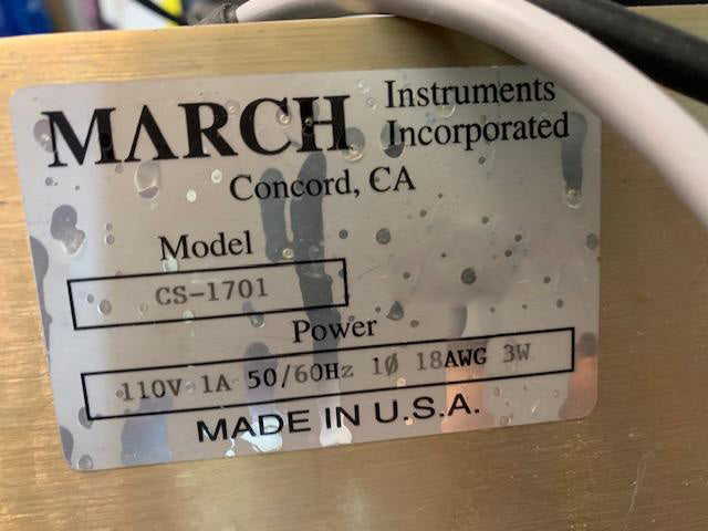 March CS 1701 RIE (Reactive Ion Etcher)