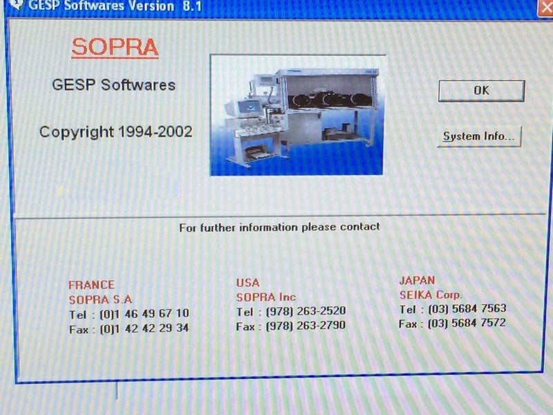 Sopra GESP 5 Thin Film Characterization Station