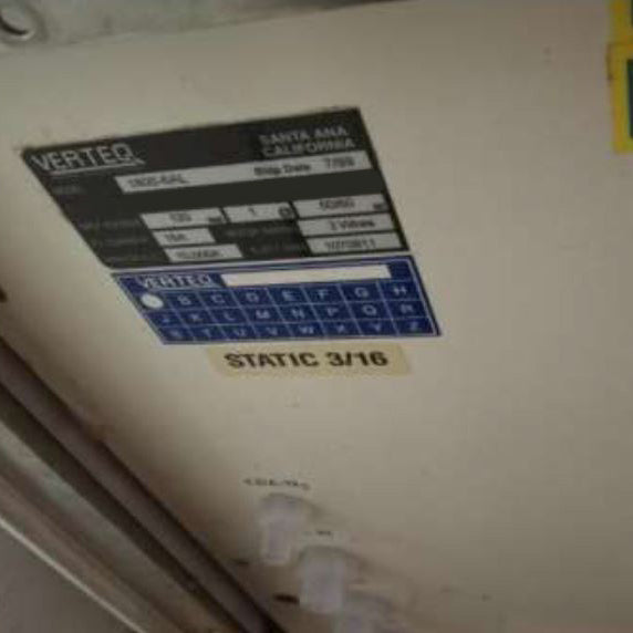 Verteq 1800-6 AL SRD (Spin Rinse Dryer)