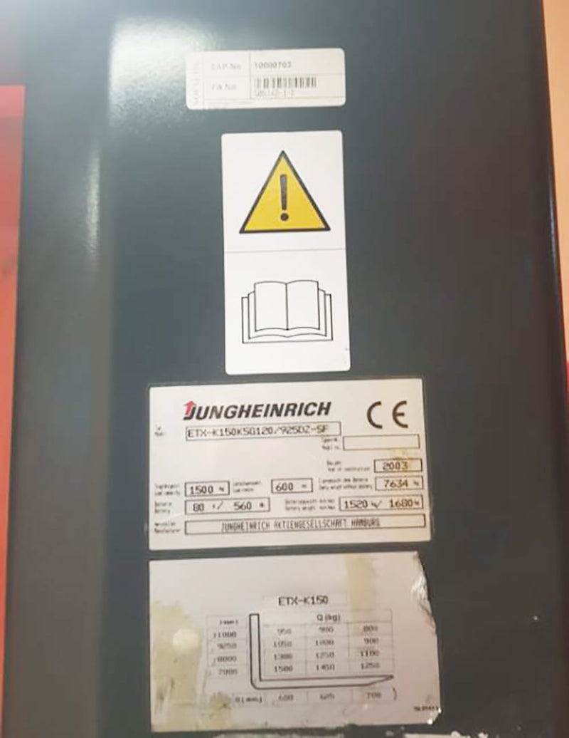 Jungheinrich ETX K 150 Forklift